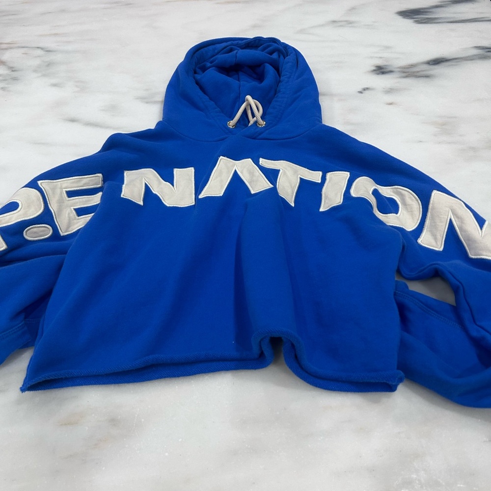 P.E Nation Royal Blue Hoodie with White Accents